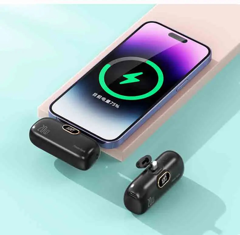 10000mAh Portable Mini Power Bank Capsule Mobile Powerbank PD20W Fast Charger External Battery For Type-c Iphone