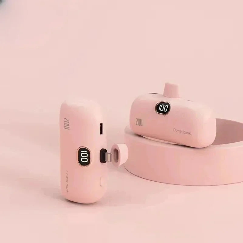 New 50000mAh Mini Power Bank Fast Charging Portable Charger External Spare Battery for IPhone Xiaomi Huawei Capsule Powerbank