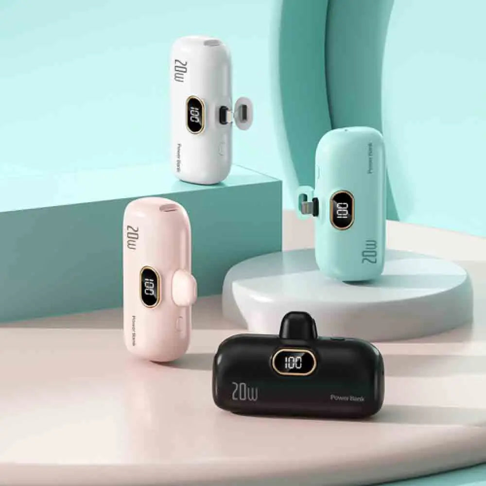 10000mAh Portable Mini Power Bank Capsule Mobile Powerbank PD20W Fast Charger External Battery For Type-c Iphone